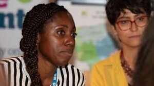 close up shot of woman listening